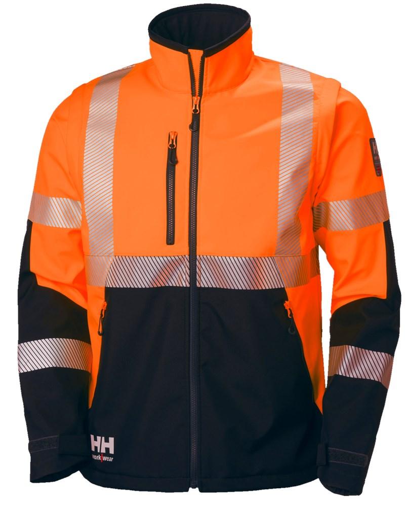 Helly Hansen ICU Jassen 74272 Softshell Reflecterend HiVis oranje-ebbenhoutzwart(269)