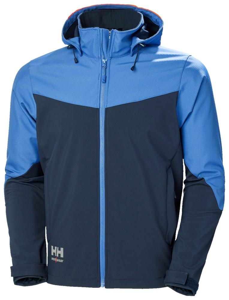 Helly Hansen Oxford  Jassen 74290 Hood Softshell marineblauw--steenblauw(595)