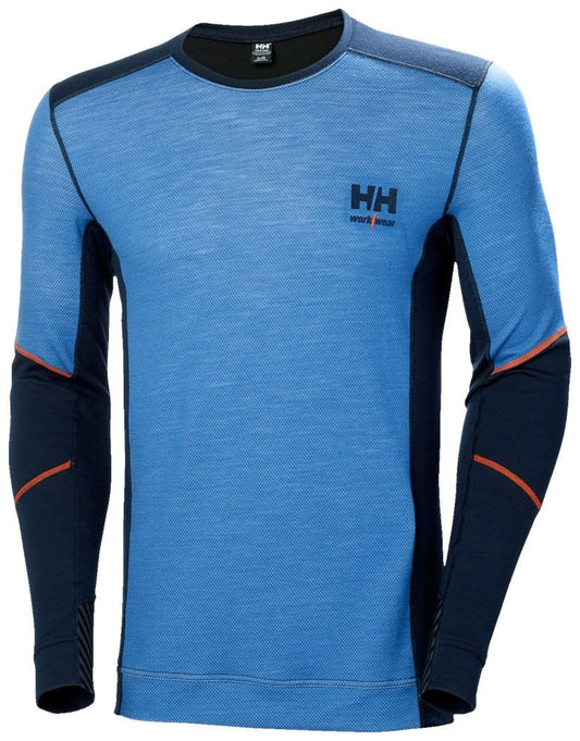 Helly Hansen Lifa Merino Ondershirts 75106 Thermo Vochtafvoerend marineblauw--steenblauw(595)
