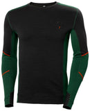 Helly Hansen Lifa Merino Ondershirts 75106 Thermo Vochtafvoerend groen-ebbenhoutzwart(469)