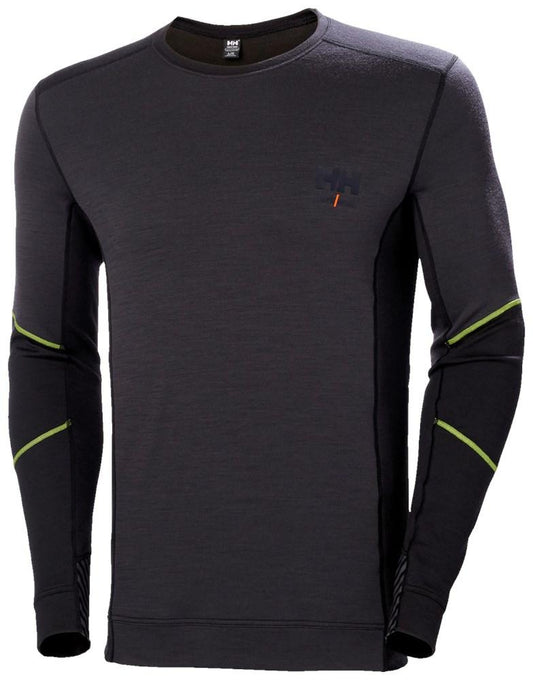 Helly Hansen Lifa Merino Ondershirts 75106 Thermo Vochtafvoerend zwart-ebbenhoutzwart(999)
