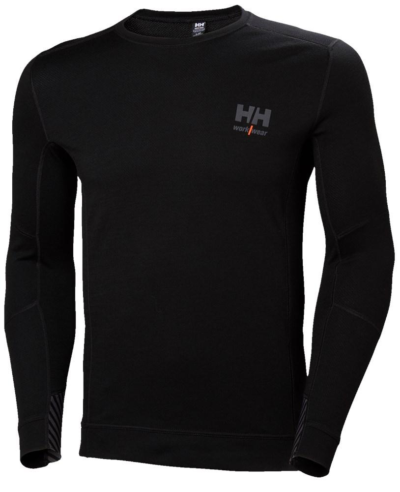 Helly Hansen Lifa Merino Ondershirts 75106 Thermo Vochtafvoerend zwart(990)
