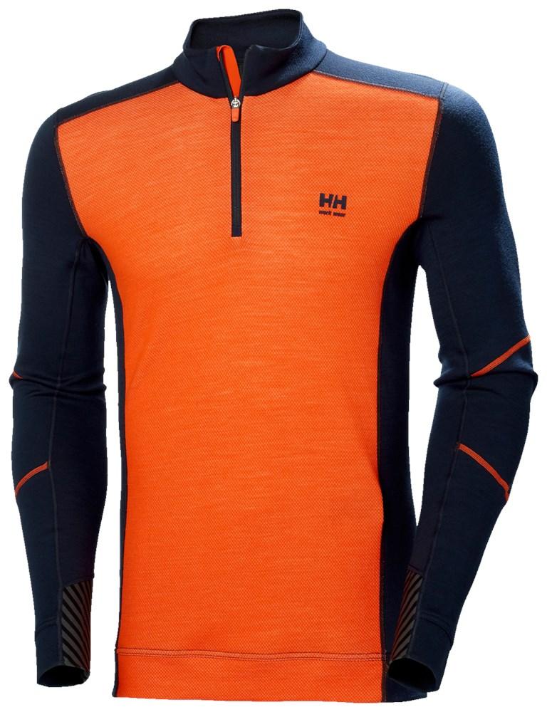 Helly Hansen Lifa Merino Thermo shirts 75107 Thermo Halve Rits Vochtafvoerend marineblauw-donker oranje(592)
