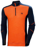 Helly Hansen Lifa Merino Thermo shirts 75107 Thermo Halve Rits Vochtafvoerend marineblauw-donker oranje(592)