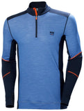 Helly Hansen Lifa Merino Thermo shirts 75107 Thermo Halve Rits Vochtafvoerend marineblauw--steenblauw(595)