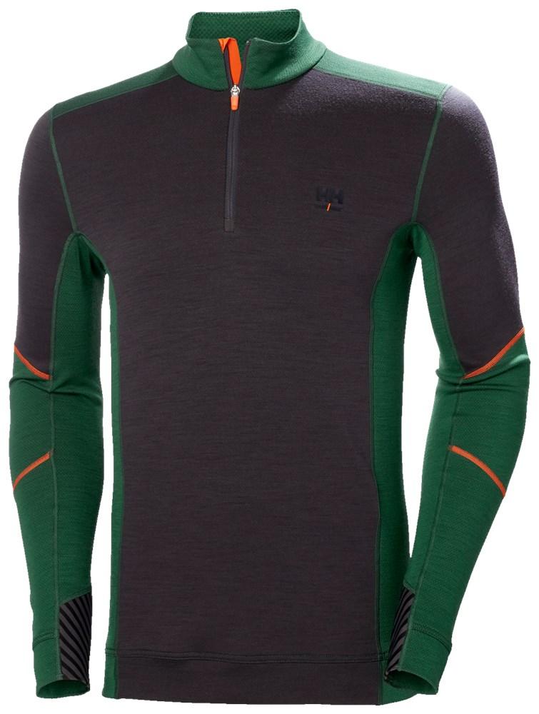 Helly Hansen Lifa Merino Thermo shirts 75107 Thermo Halve Rits Vochtafvoerend groen-ebbenhoutzwart(469)