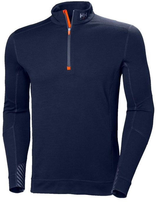 Helly Hansen Lifa Merino Thermo shirts 75107 Thermo Halve Rits Vochtafvoerend marineblauw(590)