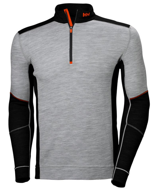 Helly Hansen Lifa Merino Thermo shirts 75107 Thermo Halve Rits Vochtafvoerend grijs-zwart(939)
