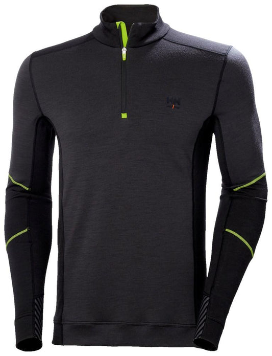 Helly Hansen Lifa Merino Thermo shirts 75107 Thermo Halve Rits Vochtafvoerend zwart-ebbenhoutzwart(999)