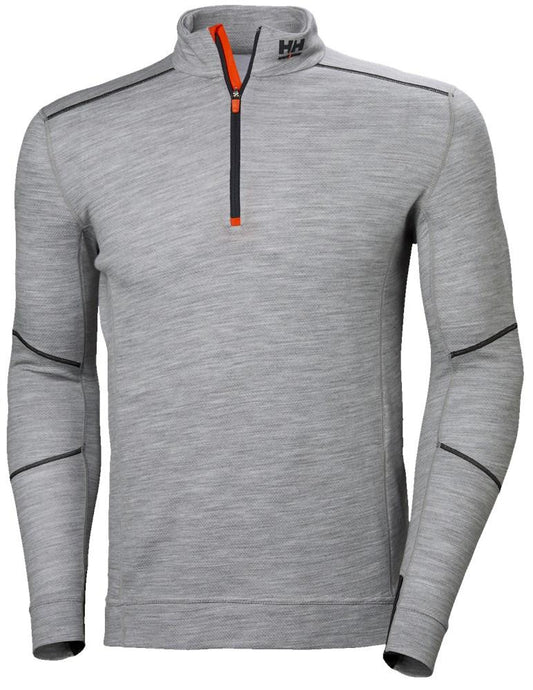 Helly Hansen Lifa Merino Thermo shirts 75107 Thermo Halve Rits Vochtafvoerend grijsmelee(930)