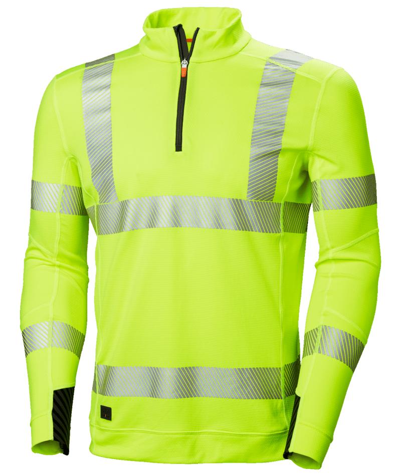 Helly Hansen ICU Lifa Active Poloshirt 75110 Half Zip Reflecterend HiVis Baselayer fluo geel(360)