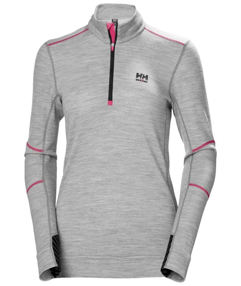 Helly Hansen Lifa Merino W Vest 75210 Half Zip Baselayer grijs melange(930)