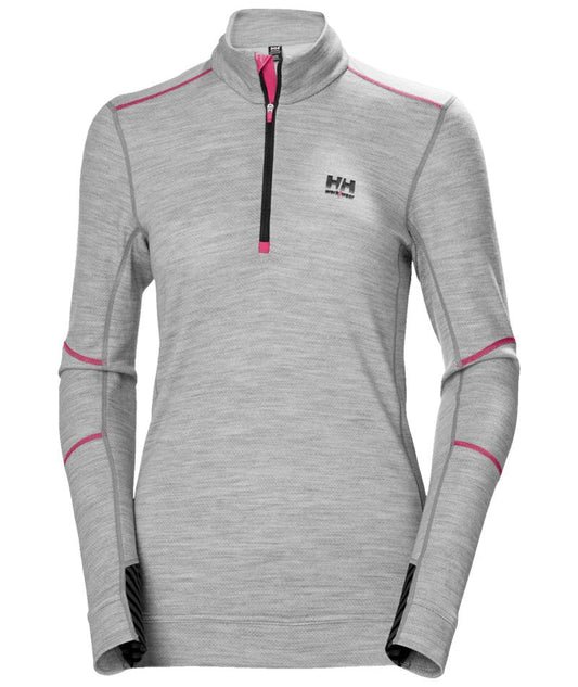Helly Hansen Lifa Merino W Vest 75210 Half Zip Baselayer grijs melange(930)