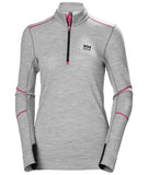 Helly Hansen Lifa Merino W Vest 75210 Half Zip Baselayer grijs melange(930)