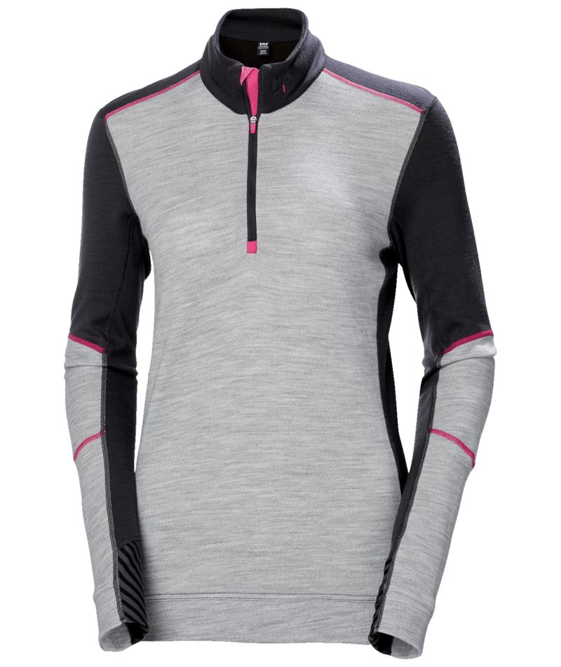 Helly Hansen Lifa Merino W Vest 75210 Half Zip Baselayer grijs melange(959)