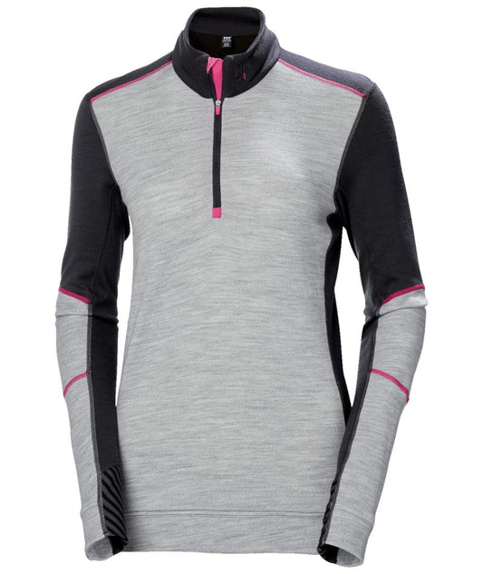 Helly Hansen Lifa Merino W Vest 75210 Half Zip Baselayer grijs melange(959)