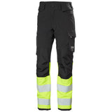 Helly Hansen Alna 4X Werkbroeken 77340 4X HH Connect HiVis klasse 1 geel-ebbenhoutzwart(369)