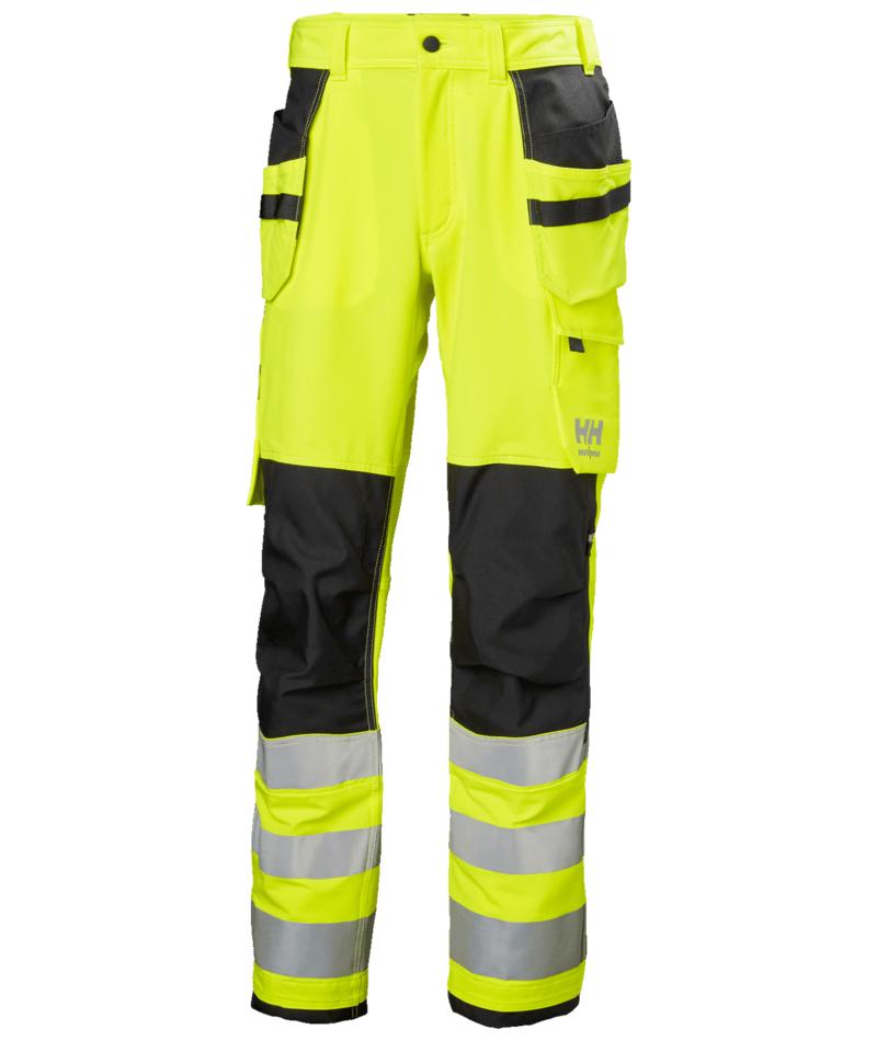 Helly Hansen Alna 4X Werkbroeken 77428 Constructie HiVis klasse 2 geel-ebbenhoutzwart(369)