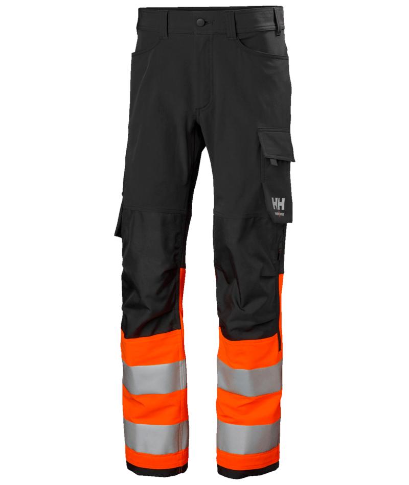 Helly Hansen Alna 4X Werkbroeken 77429 HiVis klasse 1 oranje-ebbenhoutzwart(269)