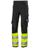 Helly Hansen Alna 4X Werkbroeken 77429 HiVis klasse 1 geel-ebbenhoutzwart(369)