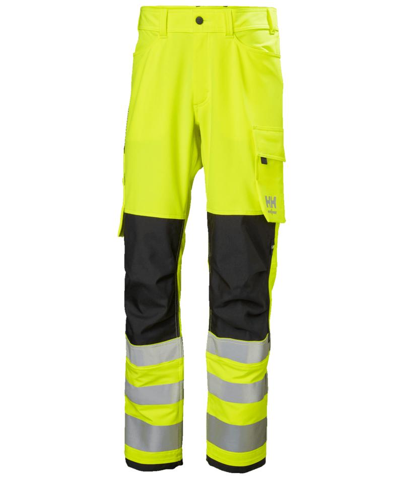 Helly Hansen Alna 4X Werkbroeken 77430 HiVis klasse 2 geel-ebbenhoutzwart(369)