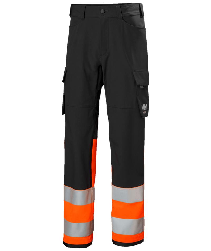 Helly Hansen Alna 4X Werkbroeken 77433 Cargo HiVis klasse 1 oranje-ebbenhoutzwart(269)