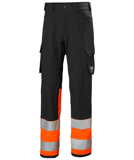 Helly Hansen Alna 4X Werkbroeken 77433 Cargo HiVis klasse 1 oranje-ebbenhoutzwart(269)