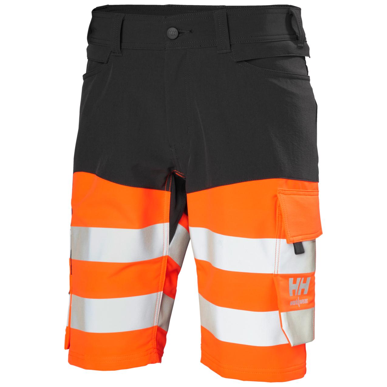 Helly Hansen Alna 4X Shorts 77434 HH Connect Hi Vis klasse 1 oranje-ebbenhoutzwart(269)