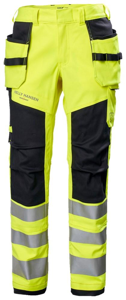 Helly Hansen Fyre  Werkbroeken 77452 Constructie vlamwerend reflectie HiVis Klasse 2 geel-ebbenhoutzwart(369)