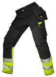 Helly Hansen ICU BRZ Werkbroeken 77500 Constructie Reflecterend HiVis klasse 1 geel-ebbenhoutzwart(369)