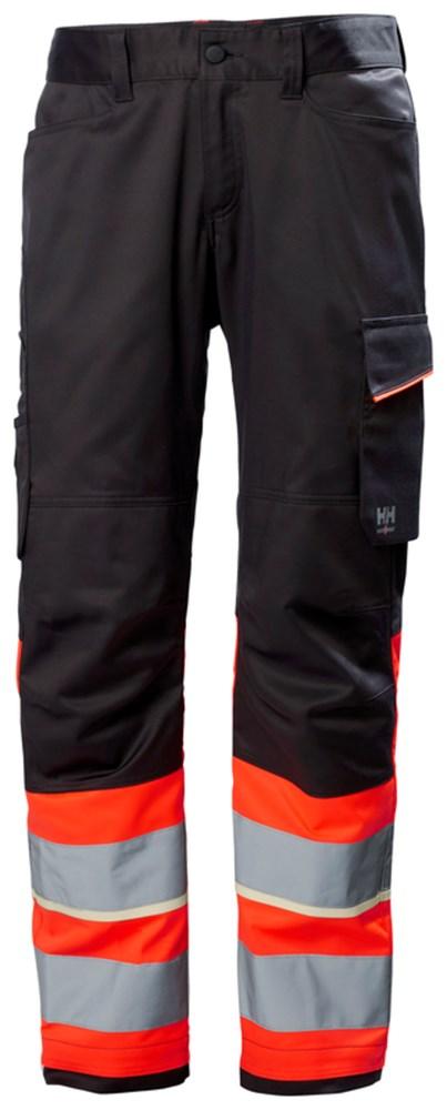 Helly Hansen UC-ME  Werkbroeken 77513 Reflecterend HiVis Klasse 1 fluo rood-ebbenhoutzwart(169)