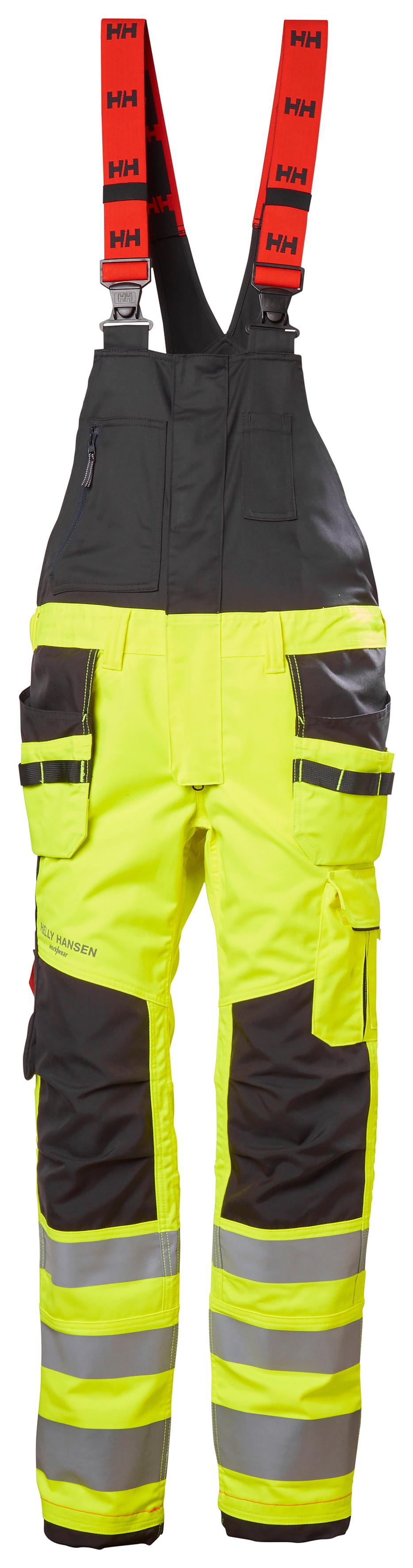 Helly Hansen Alna 2.0 Amerikaanse overalls 77520 Reflecterend Constructie BIB geel-ebbenhoutzwart(369)