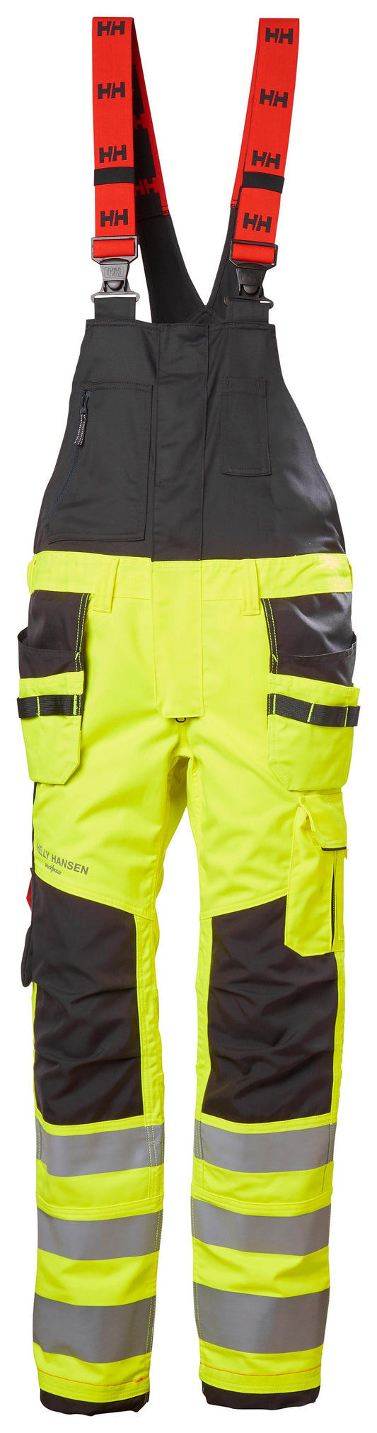 Helly Hansen Alna 2.0 Amerikaanse overalls 77520 Reflecterend Constructie BIB geel-ebbenhoutzwart(369)
