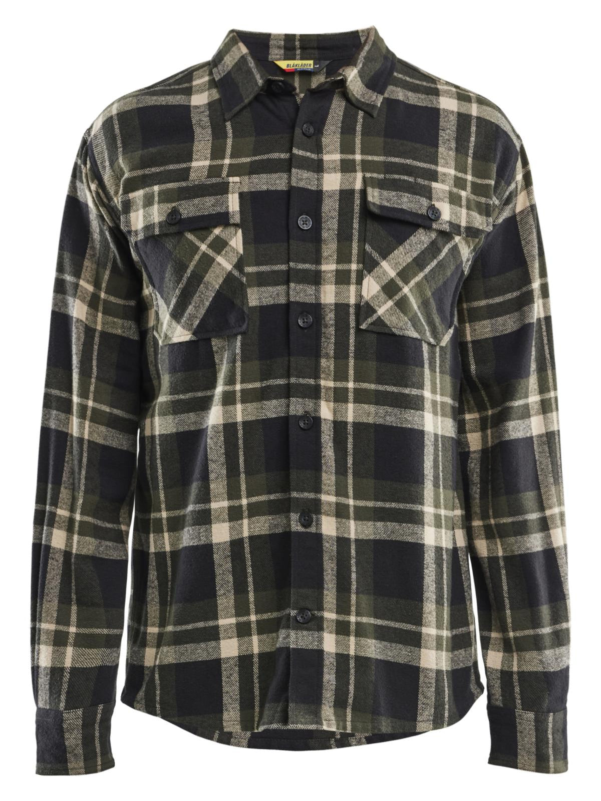 Blaklader Profiel Overhemd 32881168 Flanel donker herfstgroen-zwart(4298)