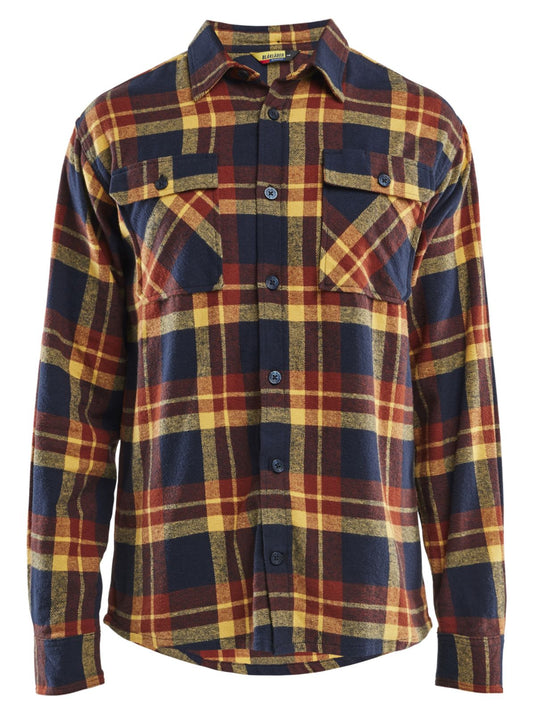 Blaklader Profiel Flanel Overhemd 32881168 gebrand rood-donker marineblauw(5986)