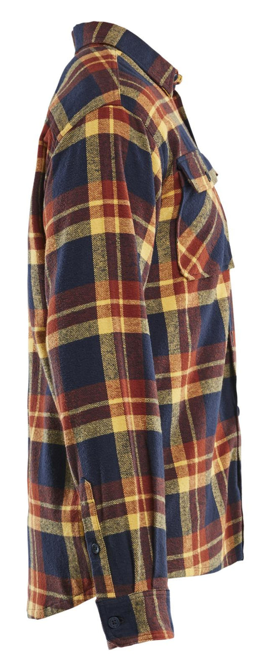 Blaklader Profiel Overhemd 32881168 Flanel gebrand rood-donker marineblauw(5986)