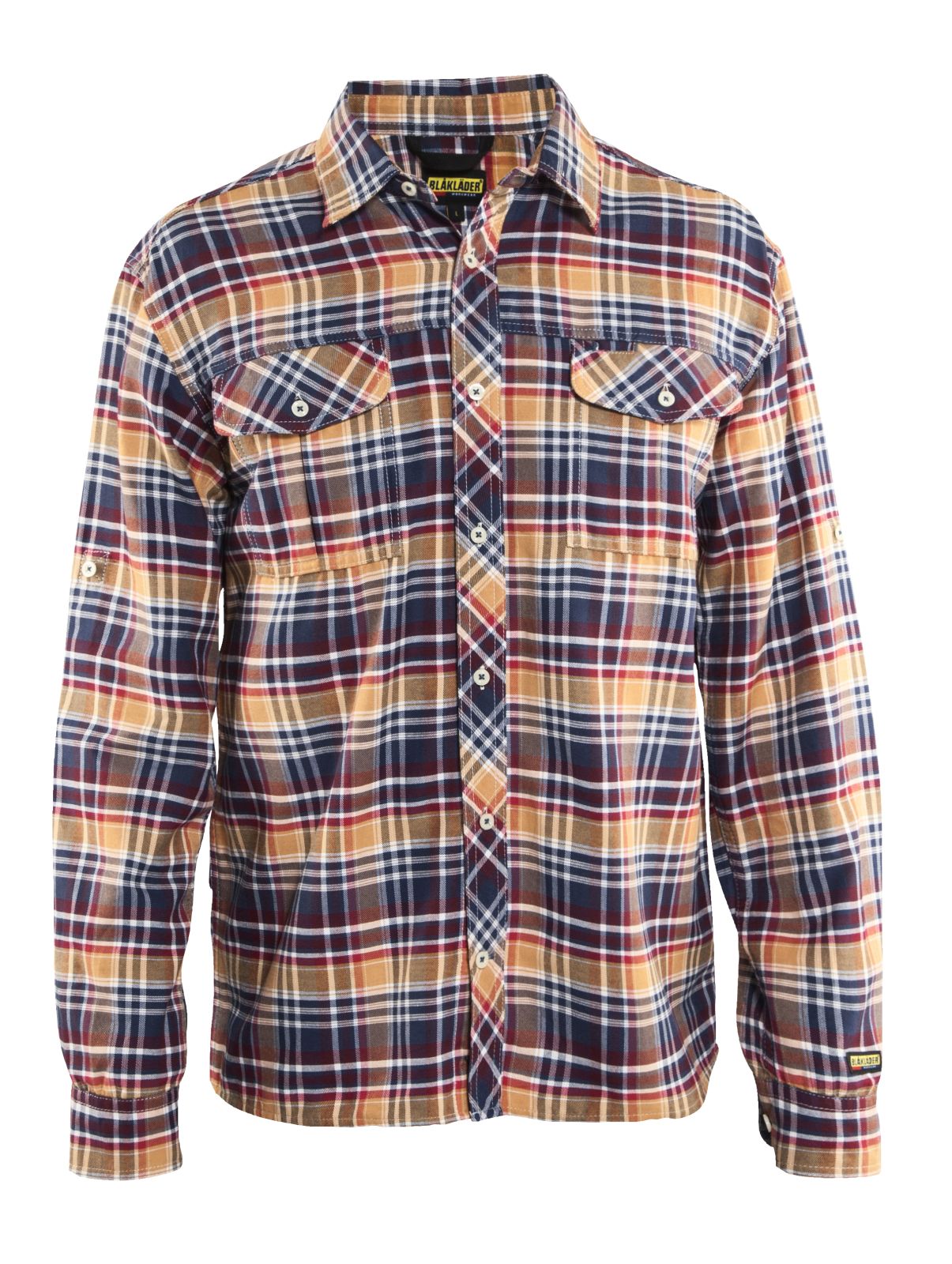Blaklader Shirts 32991137 marineblauw-oranje(8954)