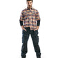 Blaklader Shirts 32991137 marineblauw-oranje(8954)