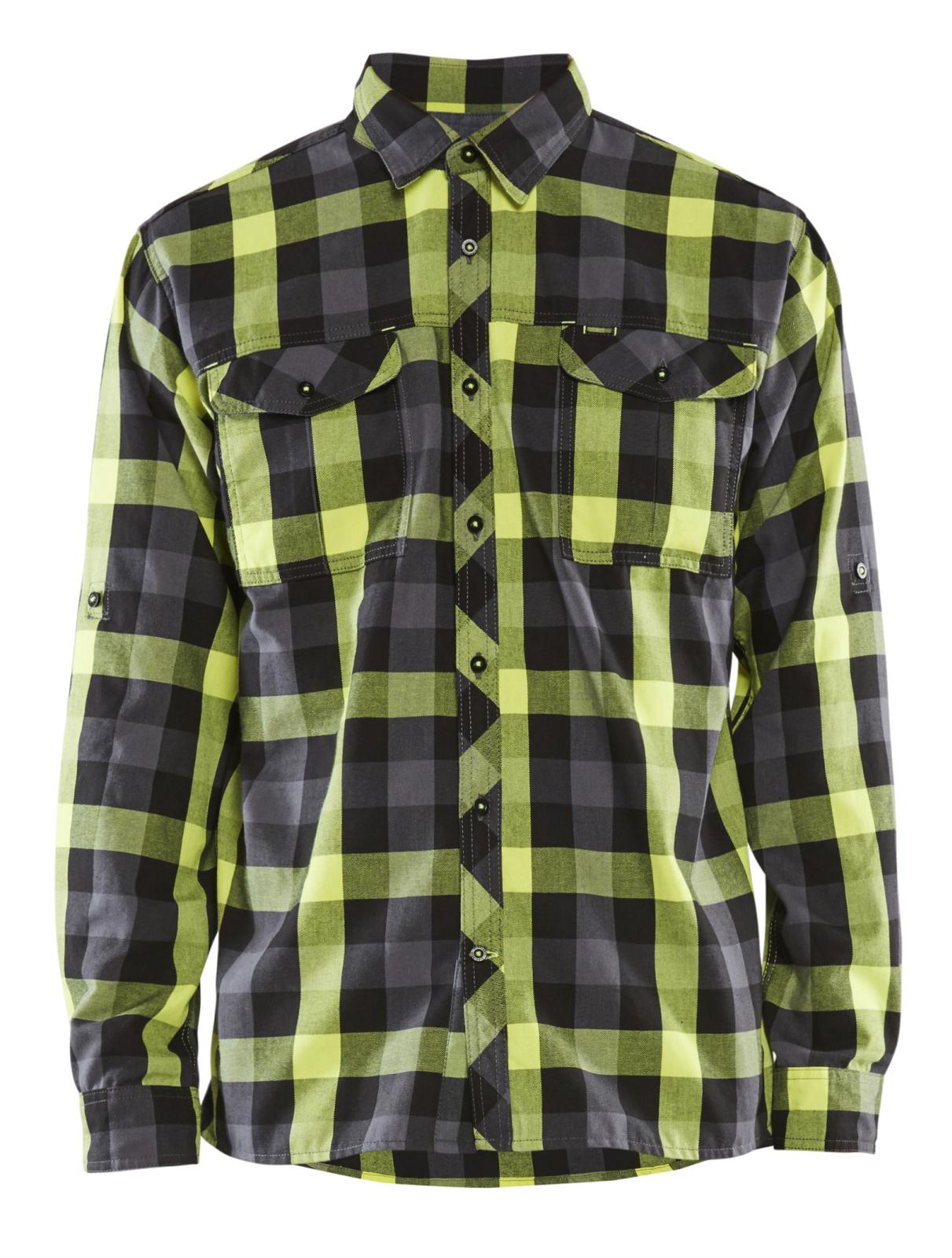 Blaklader shirts/hemden 32991153 zwart-fluo geel(9933)