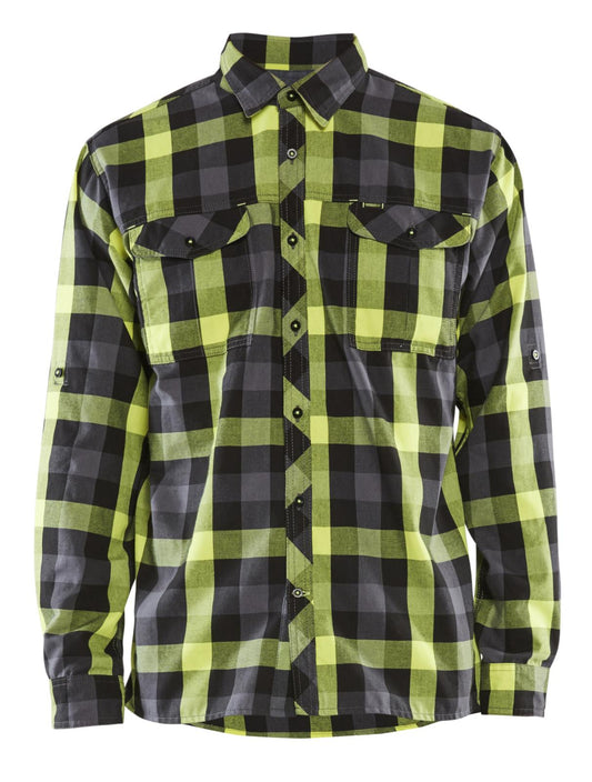 Blaklader shirts/hemden 32991153 zwart-fluo geel(9933)