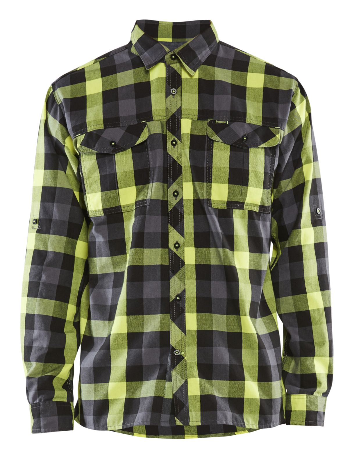 Blaklader shirts/hemden 32991153 zwart-fluo geel(9933)