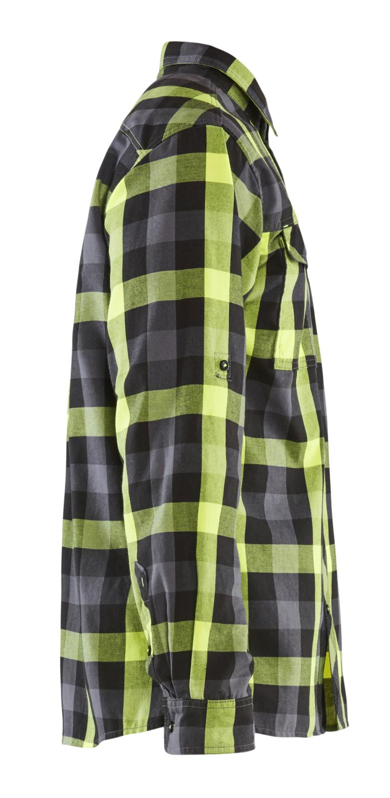 Blaklader shirts/hemden 32991153 zwart-fluo geel(9933)