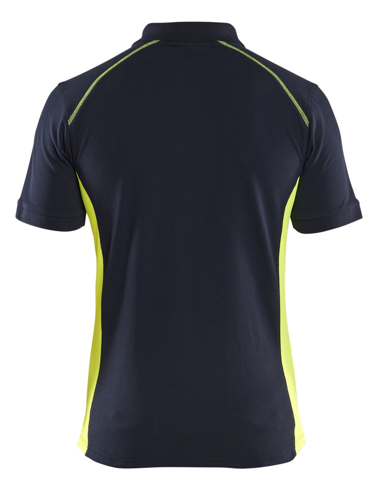 Blaklader Piqué t-shirts 33241050 donker marineblauw-fluo geel(8633)