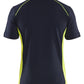 Blaklader Piqué t-shirts 33241050 donker marineblauw-fluo geel(8633)