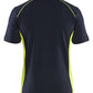 Blaklader Piqué t-shirts 33241050 donker marineblauw-fluo geel(8633)