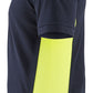 Blaklader Piqué t-shirts 33241050 donker marineblauw-fluo geel(8633)