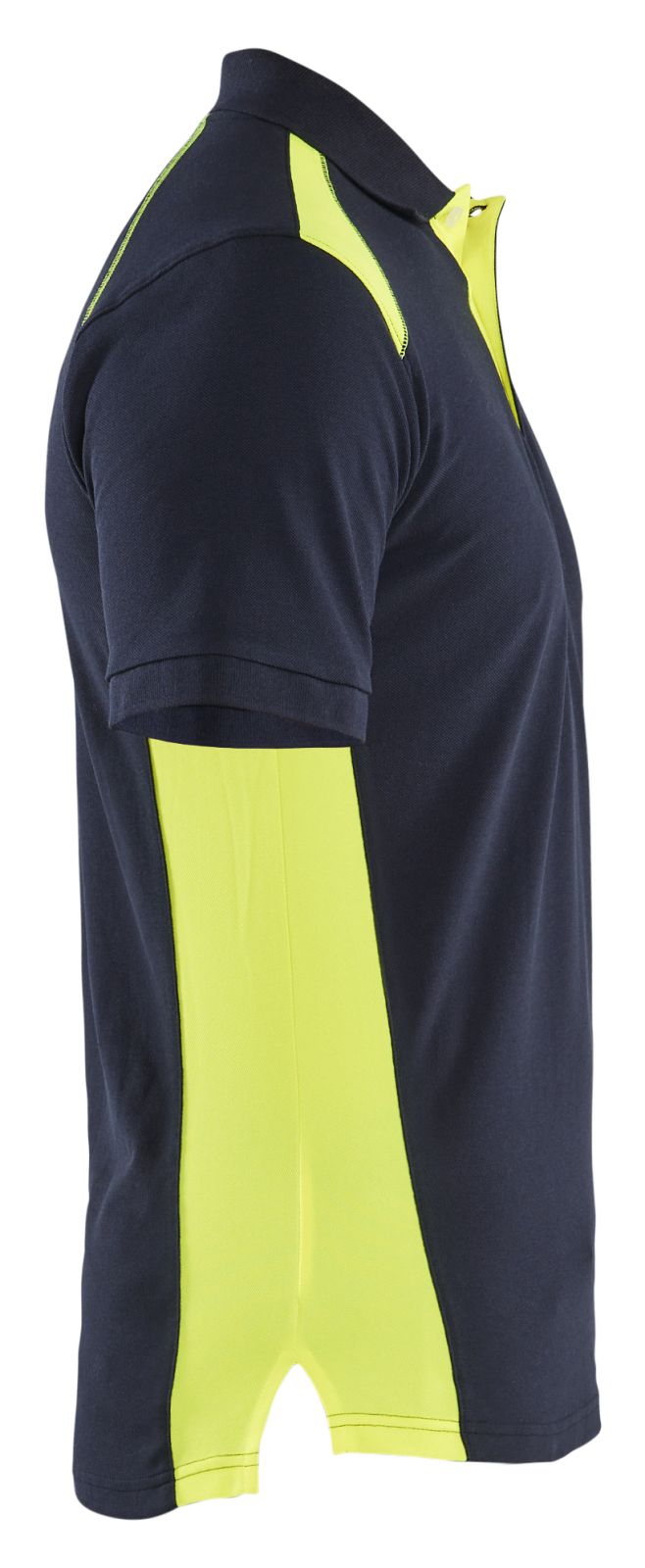 Blaklader Piqué t-shirts 33241050 donker marineblauw-fluo geel(8633)