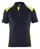 Blaklader Piqué t-shirts 33241050 donker marineblauw-fluo geel(8633)