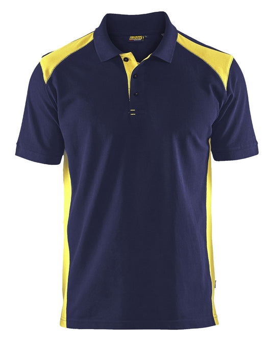 Blaklader Poloshirts 33241050 marineblauw-geel(8933)