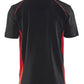 Blaklader Poloshirts 33241050 zwart-rood(9956)